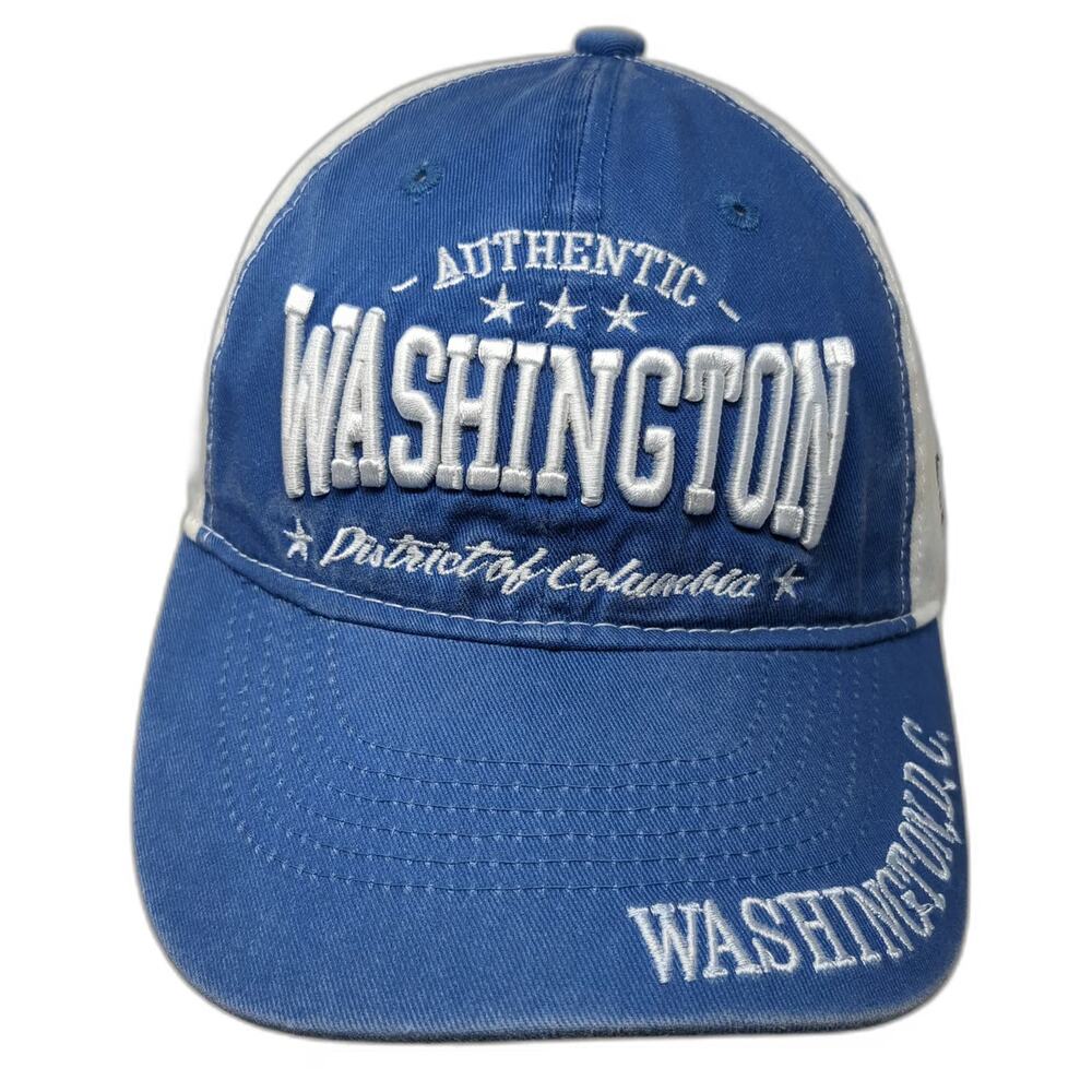 DC One Wholesale Baseball Cap Blue White One Size Washington DC USA Flag Hat